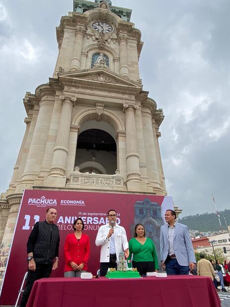 Conmemoraron el 114 aniversario del Reloj monumental de Pachuca I Foto: Luis Soriano