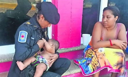 "Me siento feliz de haber ayudado": dice policía que amamantó a bebé