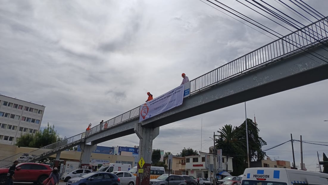Evalúan riesgo estructural del puente de avenida Madero en Pachuca | Foto: Lourdes Naranjo