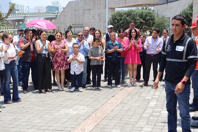 Realizan simulacro de sismo y capacitación en Protección Civil