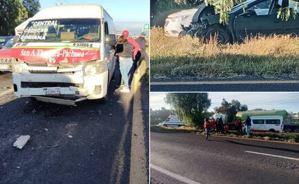 Deja seis lesionados choque en la Pachuca-Actopan