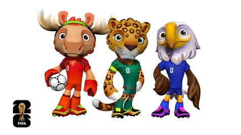 FIFA presenta a Clutch, Maple y Zayu, las mascotas del Mundial 2026
