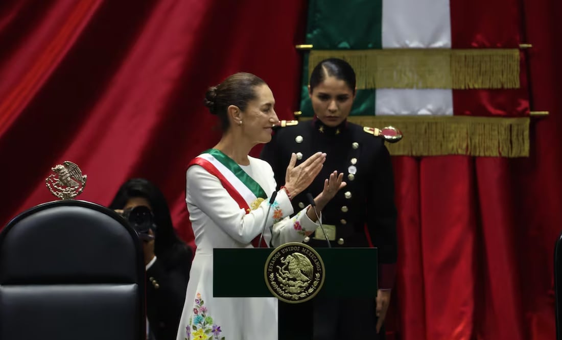 Sheinbaum presenta los 10 principios del humanismo mexicano como guía de su gobierno. Foto: Diego Simón