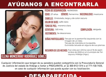 Familiares de Elena Moncerrat mantienen búsqueda a más de 40 días de su desaparición en Tolcayuca