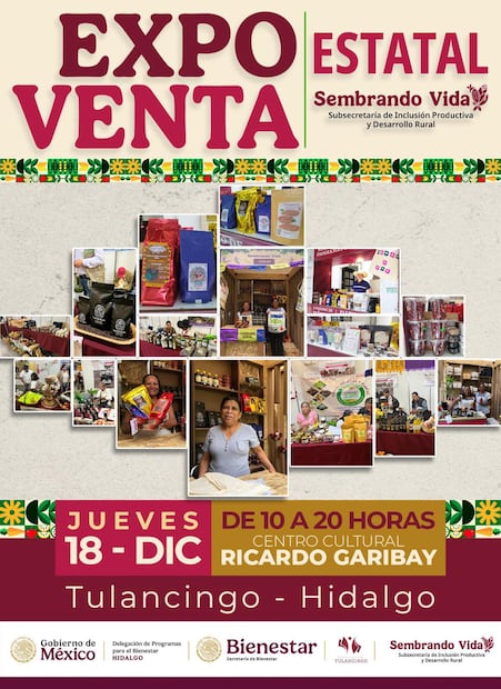 Tulancingo abre espacio al campo hidalguense con expo venta de “Sembrando Vida” | Facebook: Municipio Tulancingo de Bravo