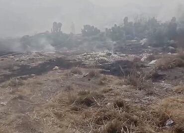 Incendio en terreno baldío ubicado en Huapalcalco genera movilización
