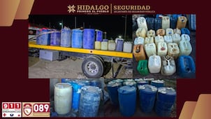 Aseguran más de 2 mil litros de combustible en predio de Tepeapulco 