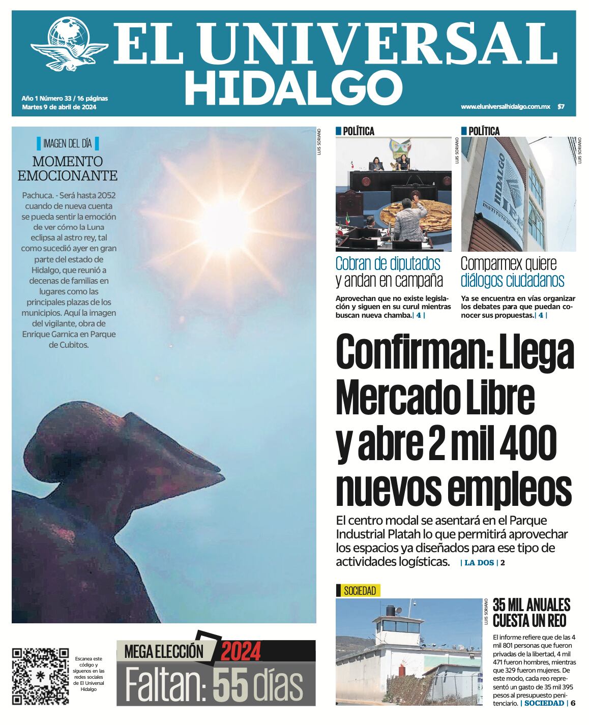 Portada El Universal Hidalgo