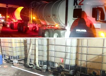 Aseguran casi 10 mil litros de huachicol en operativo estatal en Singuilucan