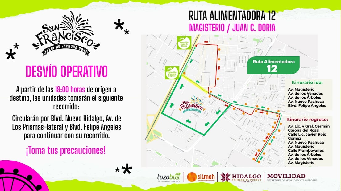 Tuzobús con horario extendido | Cortesía: Movilidad Hidalgo