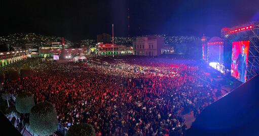 Así fue el festejo del Grito de Independencia en la Plaza Juárez de Pachuca