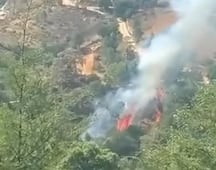 Se registra incendio en Parque Nacional Los Mármoles