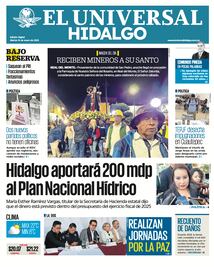 Portada El Universal Hidalgo 14/01/25
