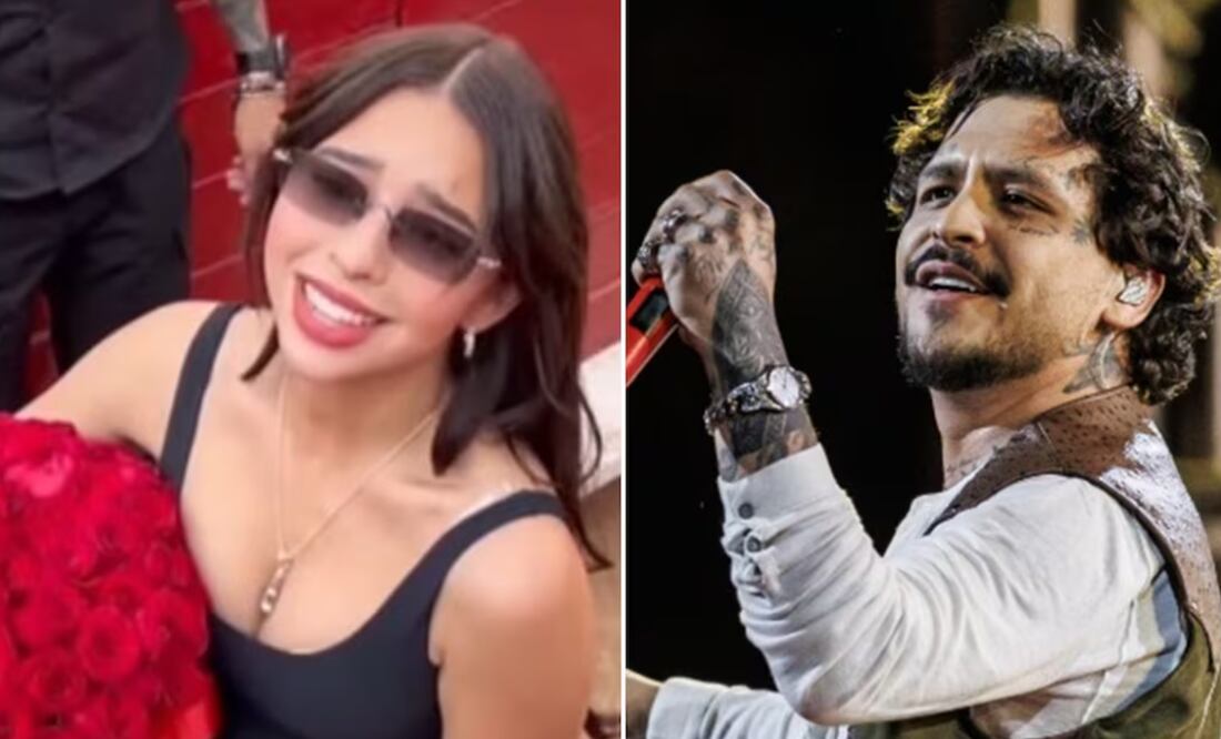 Ángela Aguilar estuvo en la primera fila de la Plaza de Toros, donde su esposo Christian Nodal cantó por primera vez. Foto: Instagram/Yaretzy M. Osnaya EL UNIVERSAL.