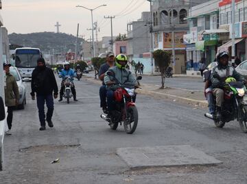 Unos cuantos, pero siguen trabajando mototaxis en Tizayuca