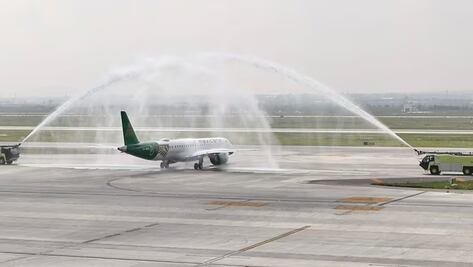 Mexicana opera primer vuelo comercial con modelo de última generación; despega del AIFA con destino a Tulum