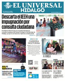 Portada El Universal Hidalgo 22/12/25