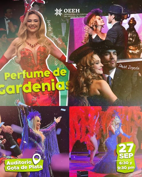 “Perfume de Gardenia” llega a Pachuca con un elenco de lujo | Facebook: Operadora de Eventos del Estado de Hidalgo