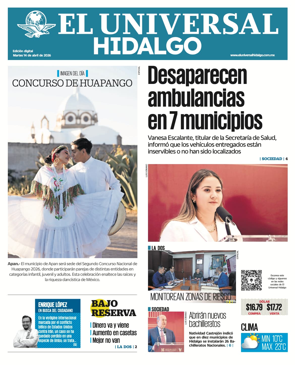 El Universal Hidalgo 14/4/26