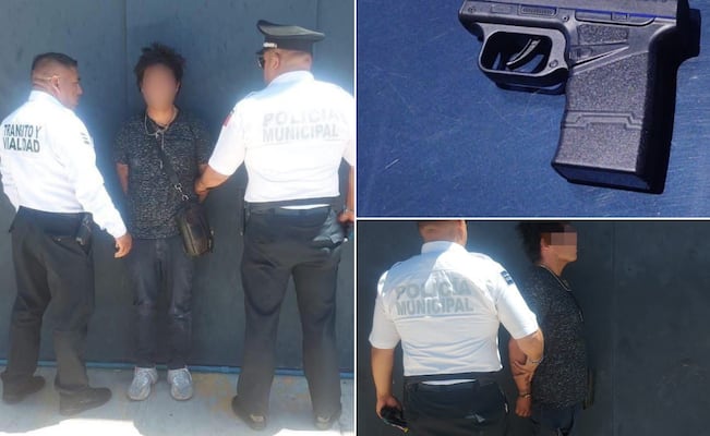 Capturan a sujeto acusado de amagar con un arma