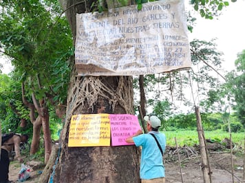 Campesinos protestan por expansión de puente sobre el río Garcés