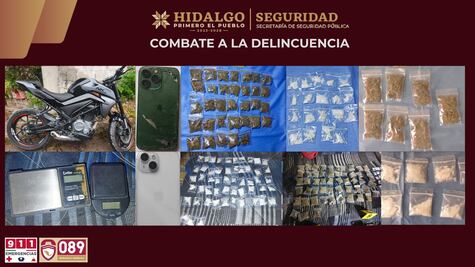 SSPH desmantela tres puntos de venta de narcóticos en Tepeji del Río
