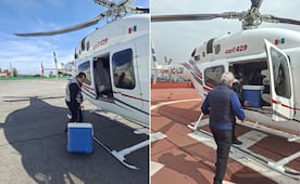 Trasladan vía aérea órganos donados en Santiago Tulantepec para beneficiar a dos menores