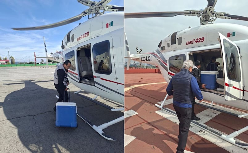 Trasladan vía aérea órganos donados en Santiago Tulantepec para beneficiar a dos menores