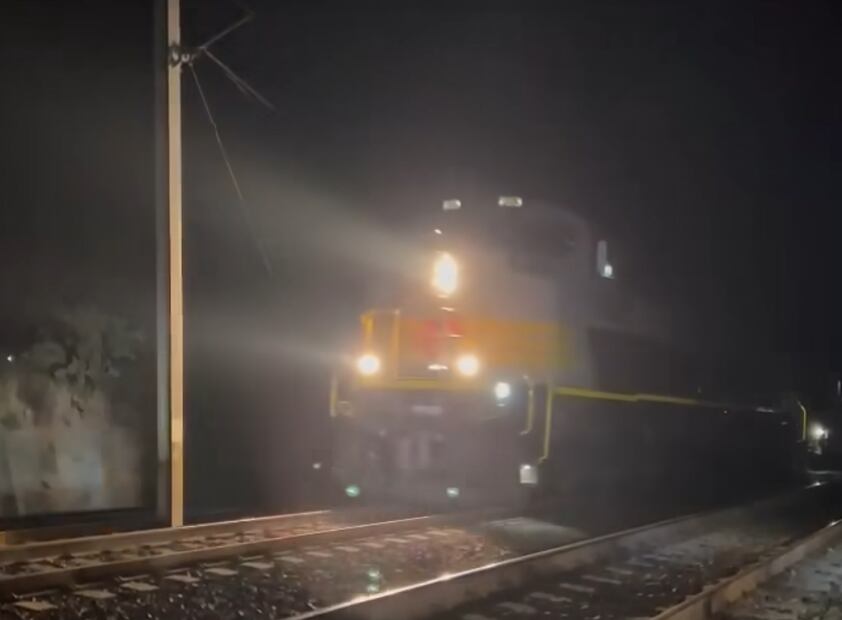 En esta ocasión el histórico tren a vapor no encabezaba el convoy I Foto: Especial