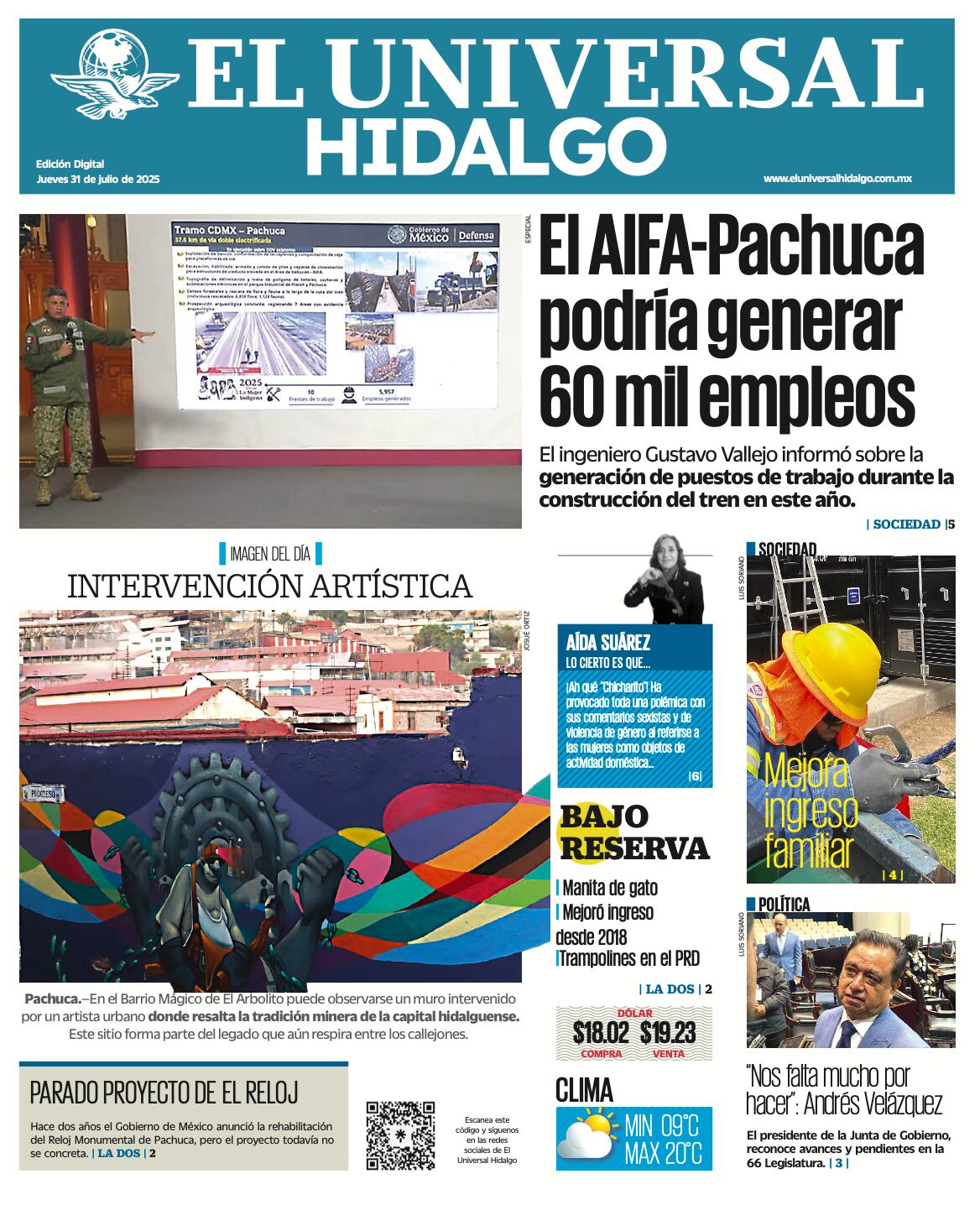 El Universal Hidalgo 310725