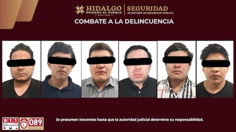 Aseguran a seis hombres con armas, droga y vehículos robados en Tecozautla