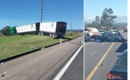 Carambola deja parcialmente cerrada la carretera México-Tuxpan