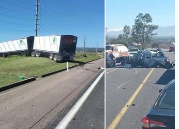 Carambola deja parcialmente cerrada la carretera México-Tuxpan