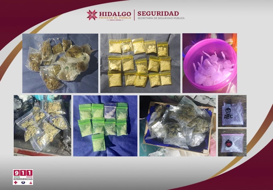 Operativos simultáneos en Tlahuelilpan y Atotonilco de Tula dejan seis detenidos, droga asegurada y rescate de 29 perros | Foto: SSPH