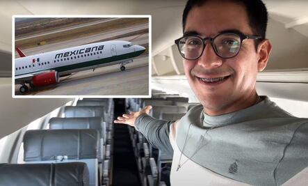 Joven viaja en avión de Mexicana de Aviación completamente solo