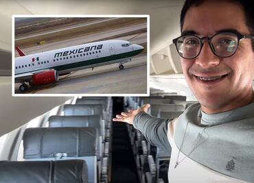 Joven viaja en avión de Mexicana de Aviación completamente solo