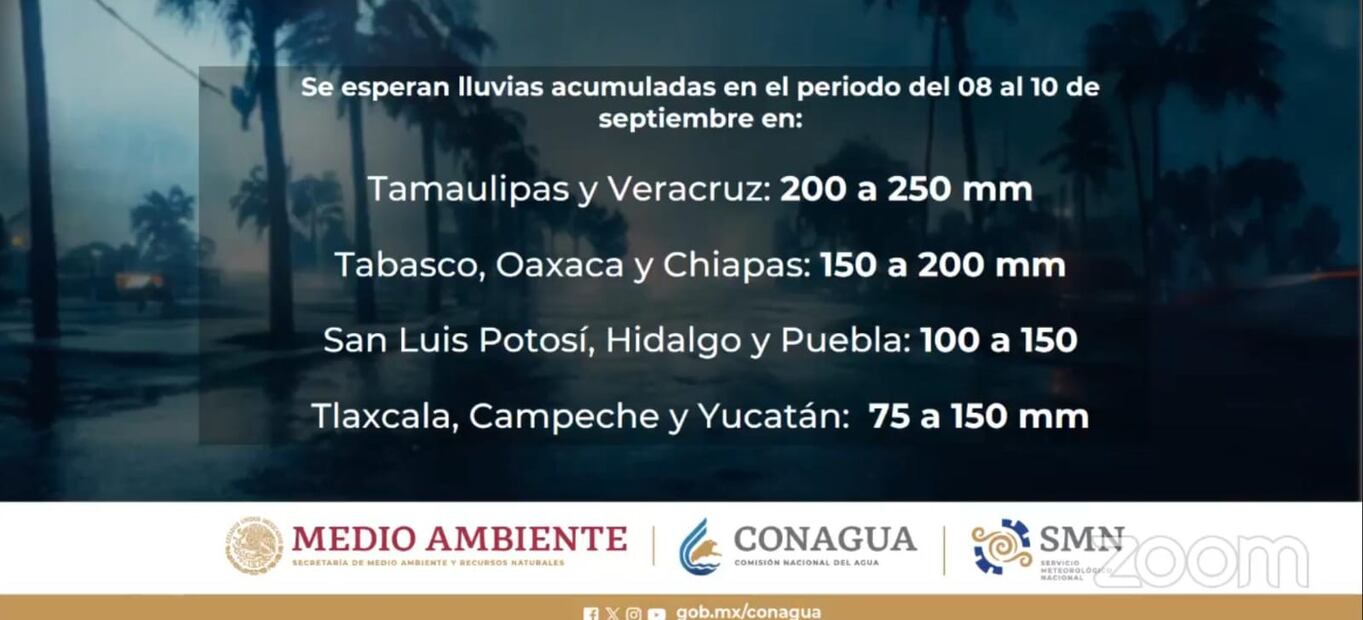 Afectará ciclón tropical número 6 a Hidalgo con lluvias torrenciales | Captura de pantalla