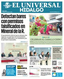Portada EL Universal Hidalgo 11/2/26