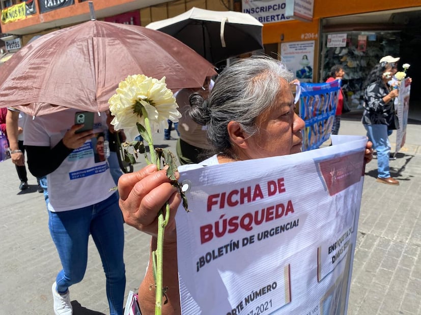 Día Internacional de Personas Víctimas de Desaparición Forzada, madres buscadoras marcharon por las calles de Pachuca I Foto: Luis Soriano