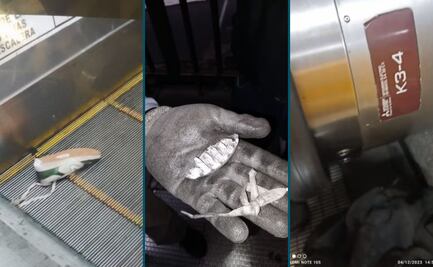 Sube escaleras del Metro al revés y se atora tenis por cordón suelto