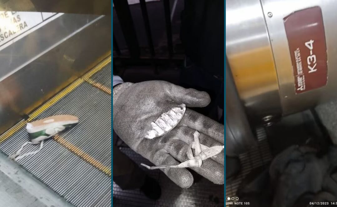 Personal del Metro trabajó en liberar las escaleras | Captura de video