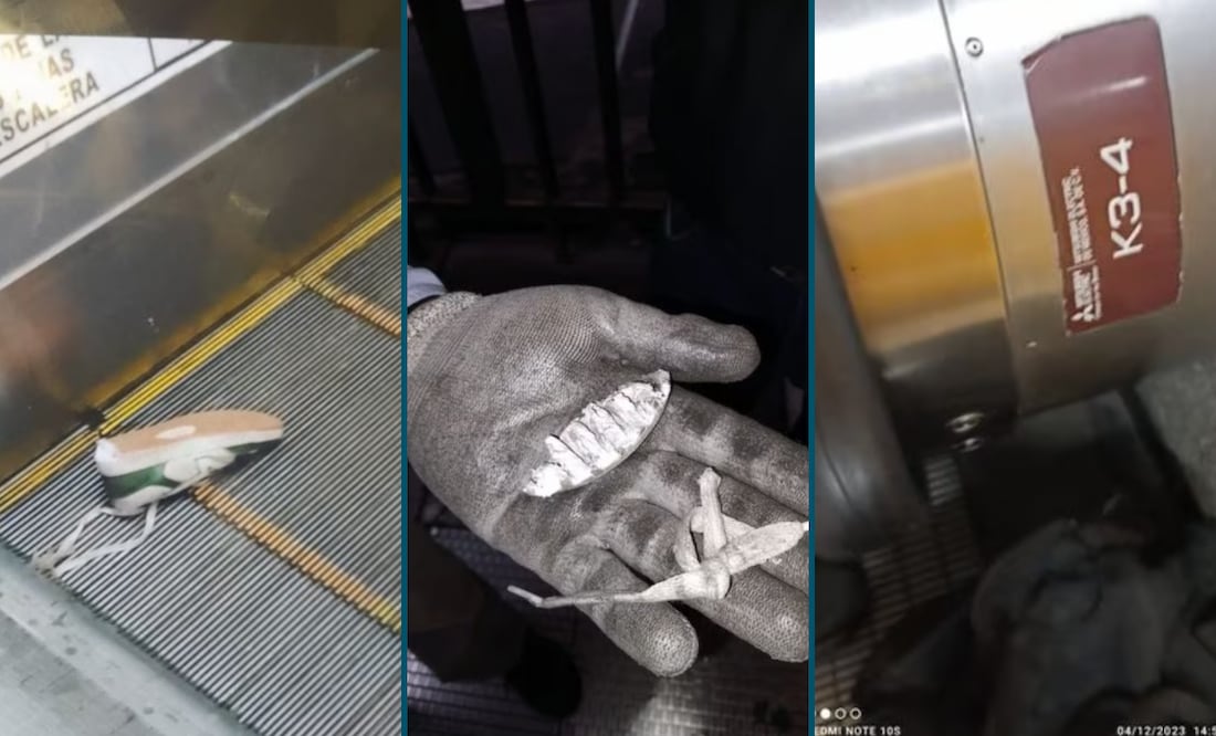 Personal del Metro trabajó en liberar las escaleras | Captura de video