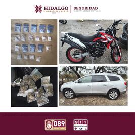 Detienen a 4 personas en Zimapán por presunta venta de drogas y actividades delictivas