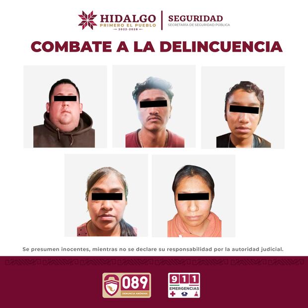 Detienen a 5 personas en operativos contra narcomenudeo en Pachuca y Mineral de la Reforma | Fotos: SSPH