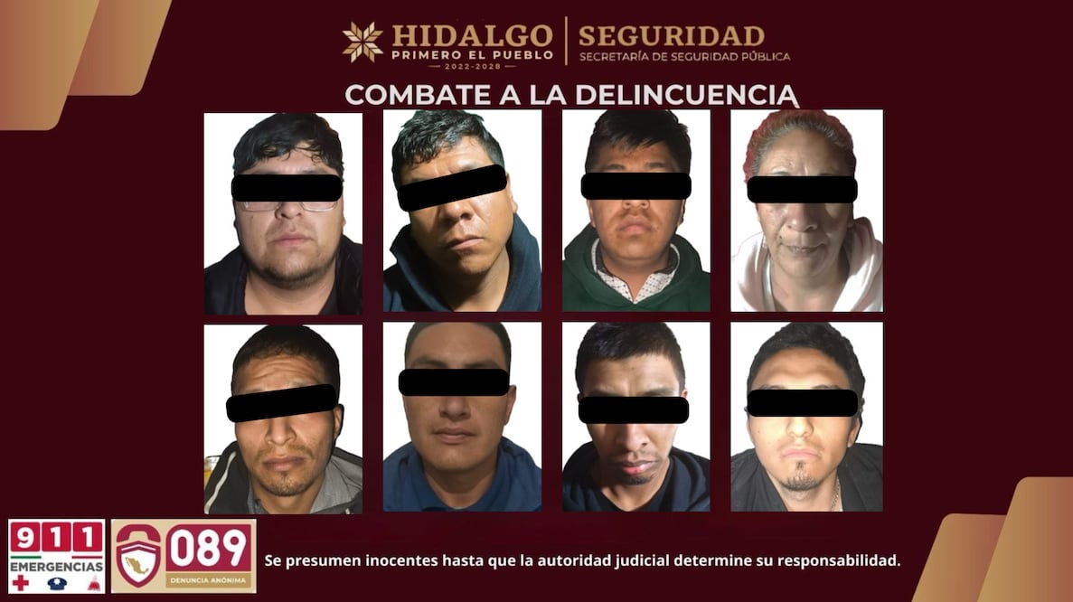 Cateo en Tolcayuca deja 8 detenidos y casi 300 dosis de droga aseguradas | Fotos: SSPH