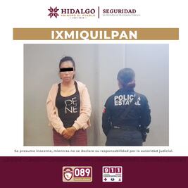 Detienen a mujer con más de 500 paquetes de droga en Ixmiquilpan