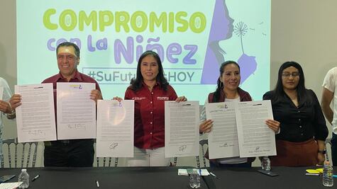Candidatos de Hidalgo firman compromisos por las infancias y adolescentes