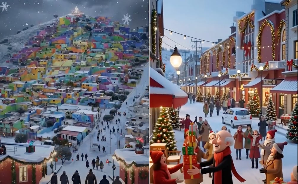 La Navidad llega a Pachuca con IA; Shuryel Zepeda reimagina la ciudad en un cuento clásico | Capturas de video