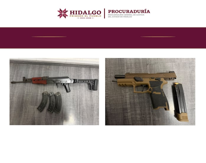 Detienen a dos mujeres y un hombre con presunta droga y armas en Tula
