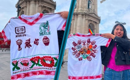 Artesana de Huejutla transforma playera deportiva en homenaje a la identidad de la Huasteca hidalguense